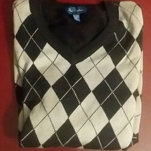 New Paul Fredrick V Neck Silk Sweater